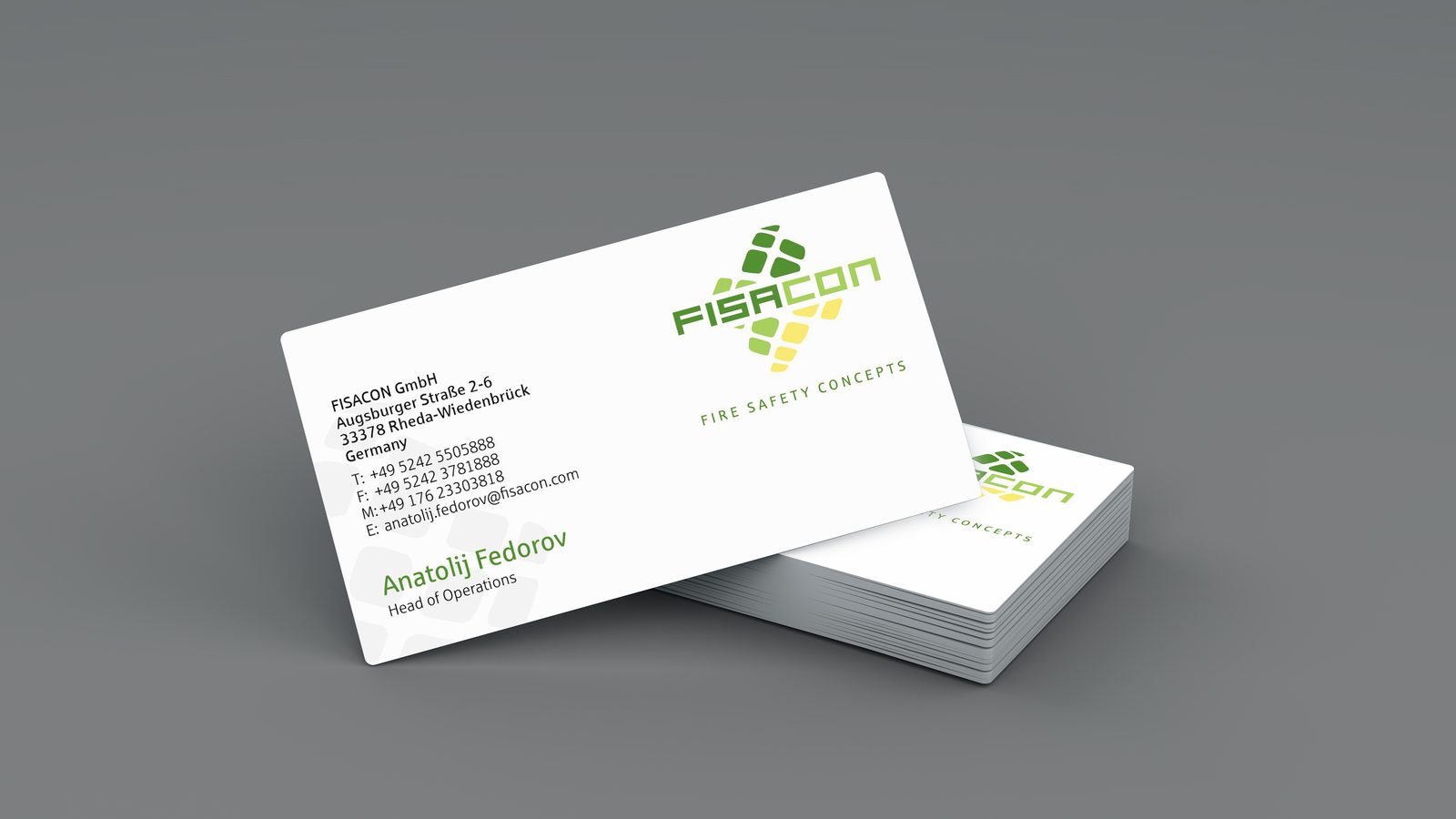 Fisacon Visitenkarten &ndash; Corporate Design und Print von hdw.media