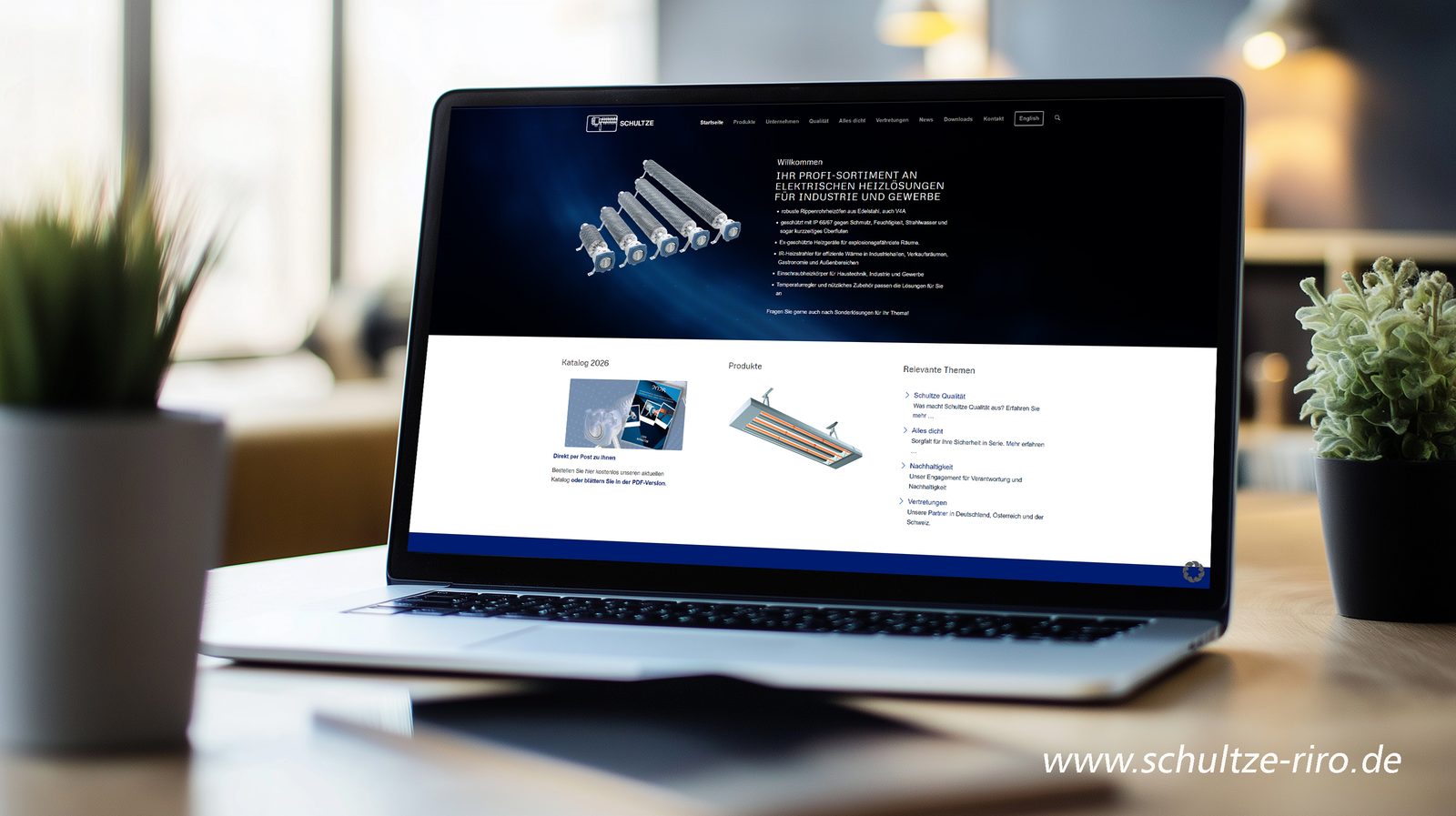 Webdesign-Referenz: Schultze &ndash; Elektrische Heizl&ouml;sungen f&uuml;r Industrie und Gewerbe